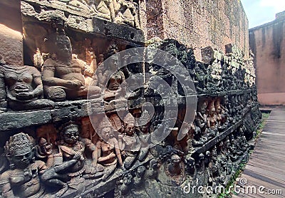 Carved in Relief Sculptures Stock Photo