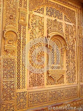 Carved Wall Stock Photo