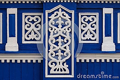 Carved wall decoration Stock Photo