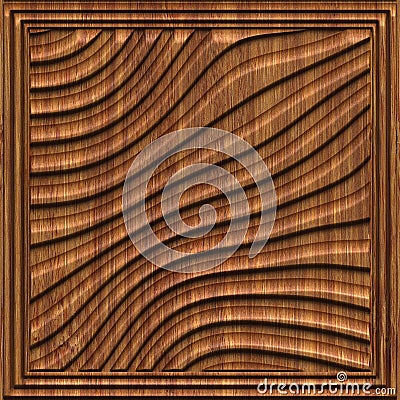 Carved wood panel seamless texture Stock Photo