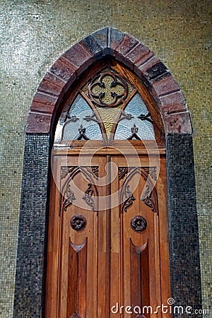 Carved wooden door Editorial Stock Photo