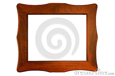 Carved Wooden Frame Stock Photo