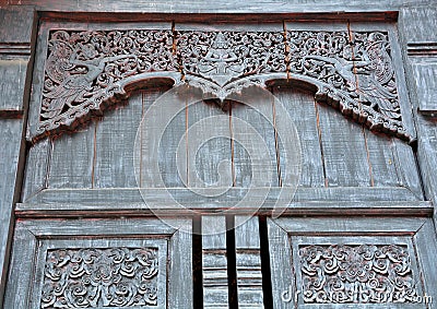 carved wooden for temple Stock Photo