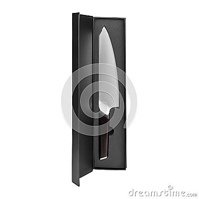 Carving knife in Black box Stock Photo