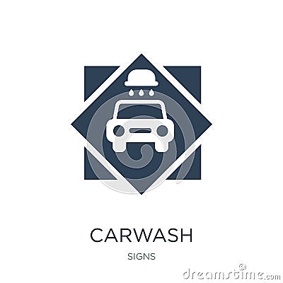 carwash icon in trendy design style. carwash icon isolated on white background. carwash vector icon simple and modern flat symbol Vector Illustration