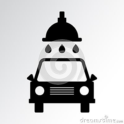 Carwash icon. Vector illustration Cartoon Illustration