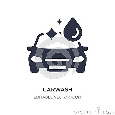 carwash icon on white background. Simple element illustration from Signs concept Vector Illustration