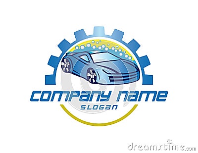 Carwash vector logo Vector Illustration