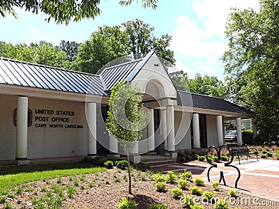 Cary, North Carolina Post Office Editorial Stock Photo