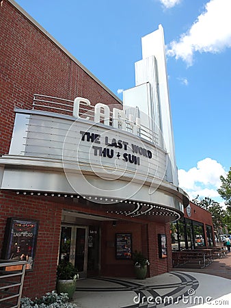 Cary Theatre in North Carolina Editorial Stock Photo