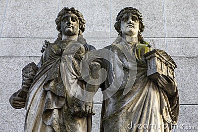 Caryatids in Dusseldorf Editorial Stock Photo