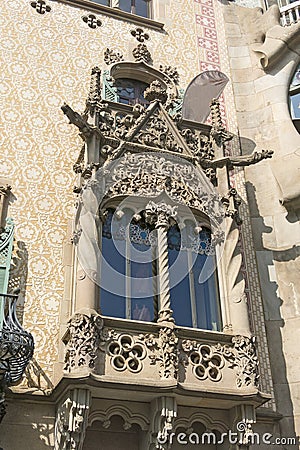 Detail of the Casa Ametller, a modernist building designed by J Stock Photo