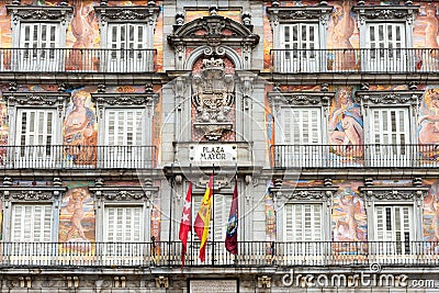 Casa de la Panaderia in the Plaza Mayor in Madrid Stock Photo