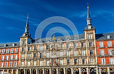 Casa de la Panaderia on Plaza Mayor in Madrid, Spain Stock Photo