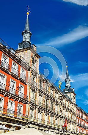 Casa de la Panaderia on Plaza Mayor in Madrid, Spain Stock Photo