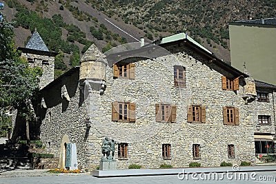 Casa de la Vall in Andorra la Vella, Principality of Andorra. Stock Photo