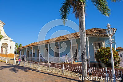 Casa de las Sanchez Iznaga, Cienfuegos, Cuba Editorial Stock Photo