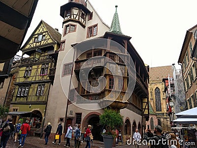 The streets of Colmar, France. Picturesque destinations. Editorial Stock Photo