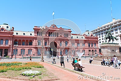 Casa Rosada (pink house) Editorial Stock Photo