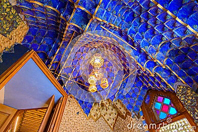 Casa Vicens, a house designed by Antoni Gaudi in Barcelona Editorial Stock Photo