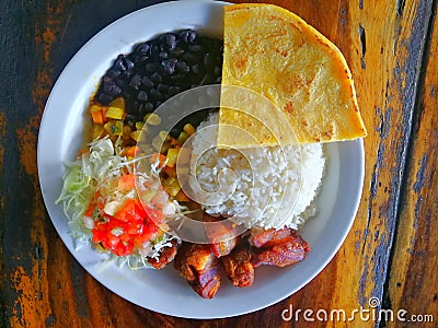 Casado. Costa Rica tipycal food Stock Photo