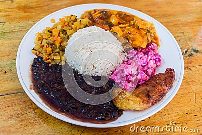 Casado - typical meal in Costa Ri Stock Photo