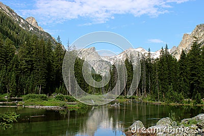 Cascade Creek in the Grand Tetons Stock Photo