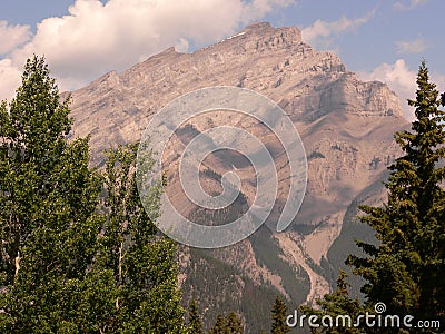 Cascade Mountain, Banff Stock Photo