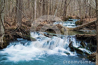 Cascade Mountain Trout Stream Waterfall - Virginia, USA Stock Photo