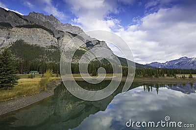 Cascade Ponds Reflections Stock Photo