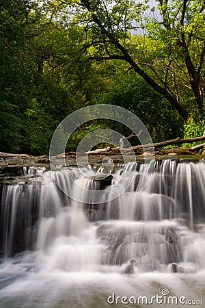 Cascade in Waterfall Glen Stock Photo