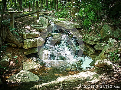 Cascades along Catawba River in Pisgah National Forest Stock Photo
