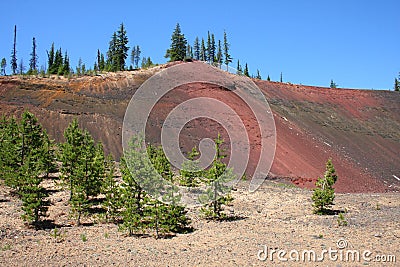 Cascades Cinder Quarry Stock Photo