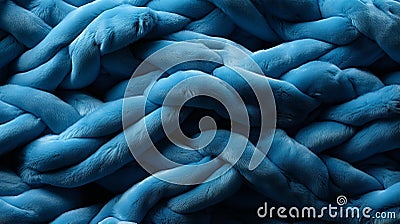 A close up of a blue blanket background Stock Photo