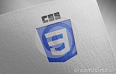 Css-3_1 on paper texture Editorial Stock Photo