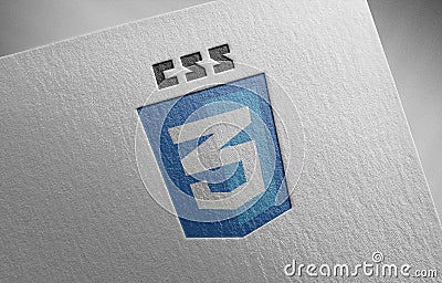 Css3_1 on paper texture Editorial Stock Photo