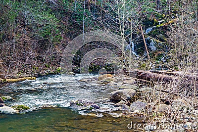 A Cascading Water into Jennings Creek Stock Photo