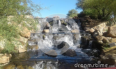 Cascading waterfall Stock Photo