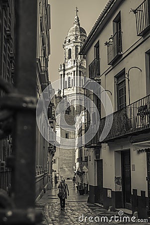 Casco historico de la ciudad de Malaga Stock Photo