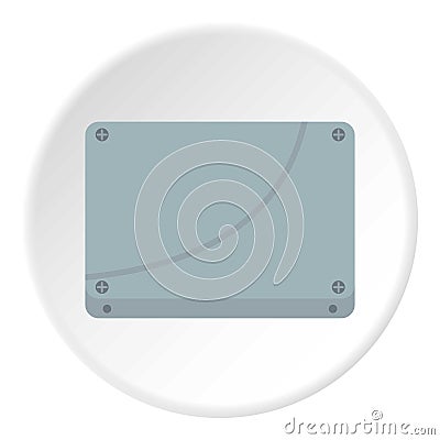 Case computer icon, flat style Vector Illustration