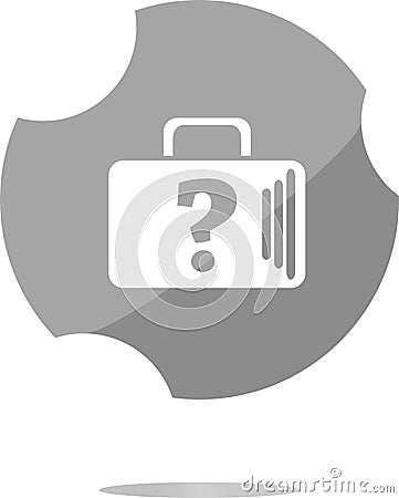 Case with dollars usd sign icon. Briefcase button Stock Photo