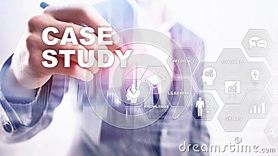 Case Study. Business, internet and tehcnology concept. Stock Photo