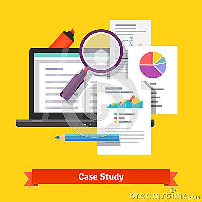 Case study research concept Vector Illustration