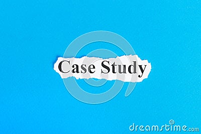 Case Study text on paper. Word Case Study on torn paper. Concept Image Stock Photo