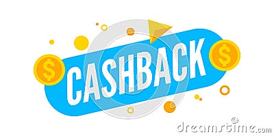 Cash back offer banner design. Promotion refund cashback money sale poster Vector Illustration