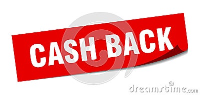 cash back sticker. Vector Illustration