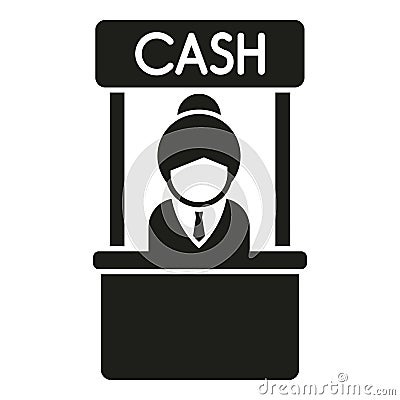 Cash bank kiosk icon simple vector. Credit money Stock Photo