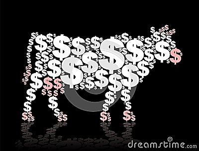 Cash Cow Vector Illustration