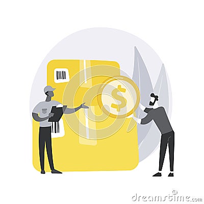 Cash on delivery abstract concept vector illustration. Vector Illustration