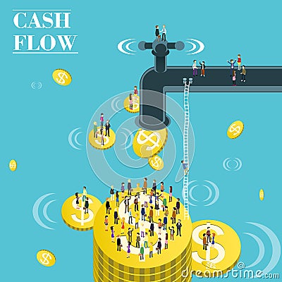 Cash flow Vector Illustration